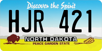 ND license plate HJR421