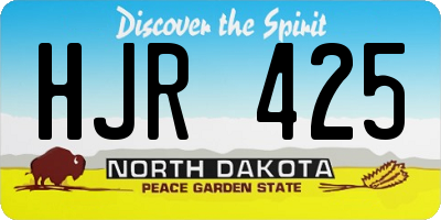 ND license plate HJR425