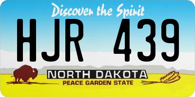 ND license plate HJR439