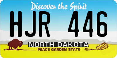 ND license plate HJR446