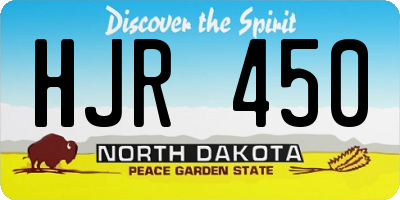 ND license plate HJR450