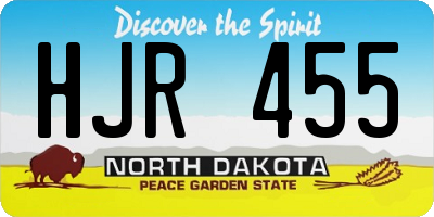 ND license plate HJR455