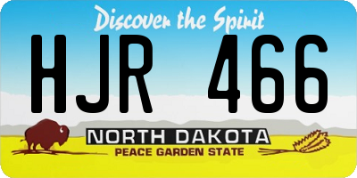 ND license plate HJR466