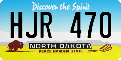 ND license plate HJR470