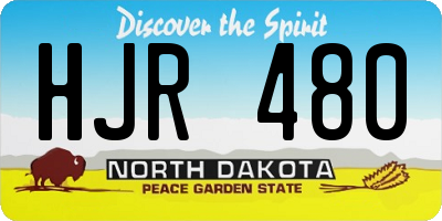 ND license plate HJR480