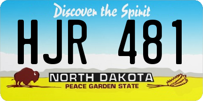 ND license plate HJR481