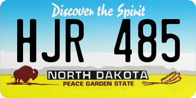 ND license plate HJR485