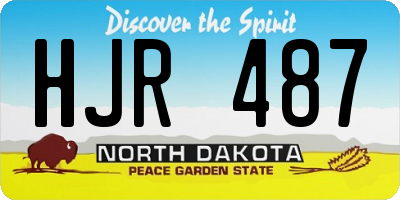 ND license plate HJR487