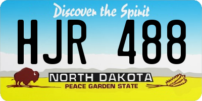 ND license plate HJR488