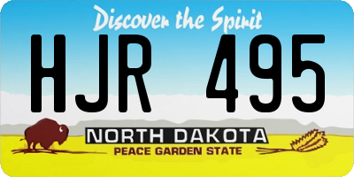 ND license plate HJR495