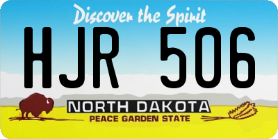 ND license plate HJR506