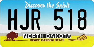 ND license plate HJR518