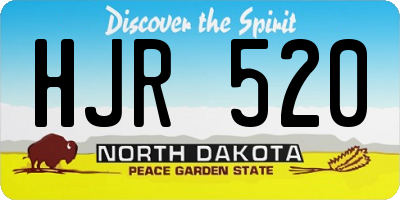 ND license plate HJR520