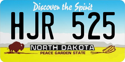 ND license plate HJR525