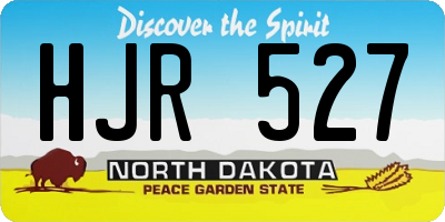 ND license plate HJR527