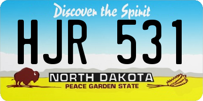 ND license plate HJR531