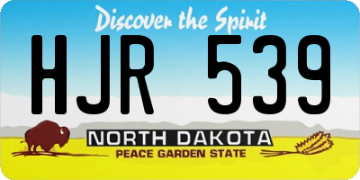 ND license plate HJR539