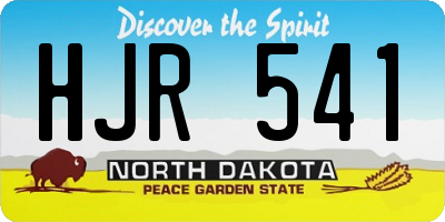 ND license plate HJR541