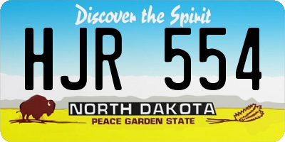 ND license plate HJR554