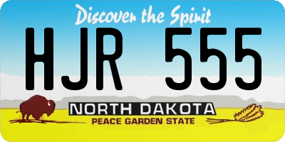 ND license plate HJR555