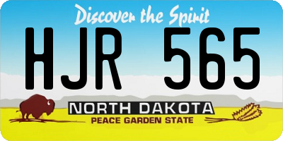 ND license plate HJR565