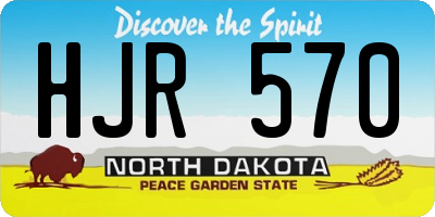 ND license plate HJR570