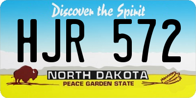 ND license plate HJR572