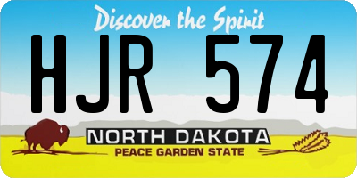 ND license plate HJR574