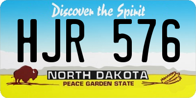 ND license plate HJR576