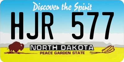 ND license plate HJR577