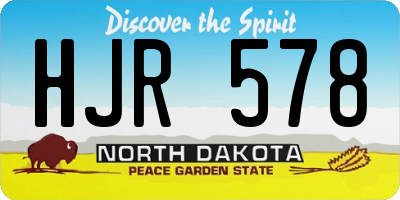 ND license plate HJR578