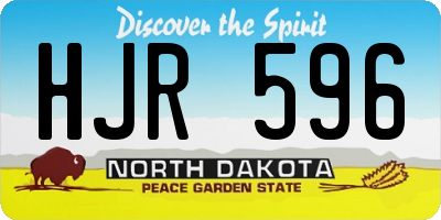 ND license plate HJR596