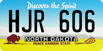 ND license plate HJR606