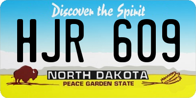ND license plate HJR609