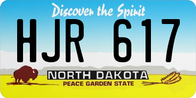 ND license plate HJR617