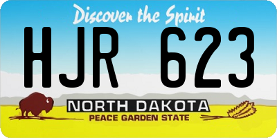 ND license plate HJR623