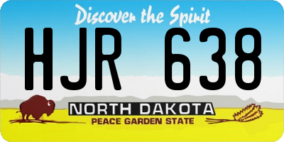 ND license plate HJR638
