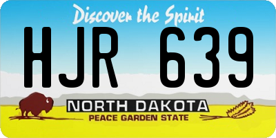 ND license plate HJR639