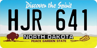 ND license plate HJR641