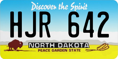 ND license plate HJR642