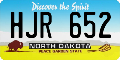 ND license plate HJR652