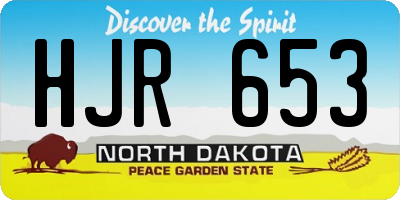 ND license plate HJR653