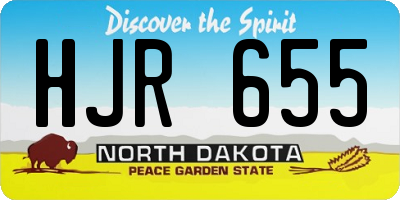 ND license plate HJR655