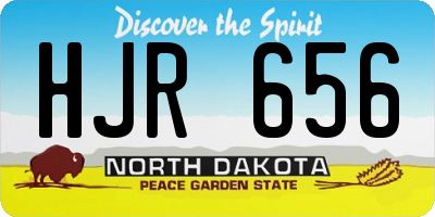 ND license plate HJR656