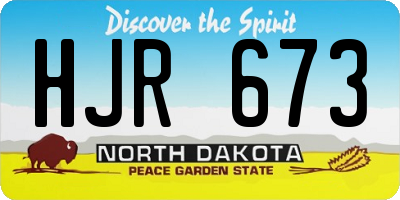 ND license plate HJR673