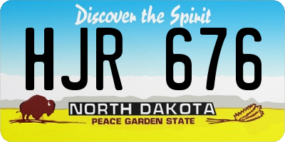 ND license plate HJR676