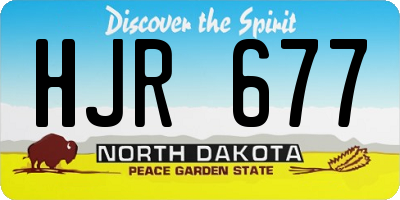 ND license plate HJR677