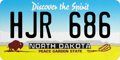 ND license plate HJR686