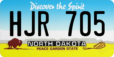 ND license plate HJR705