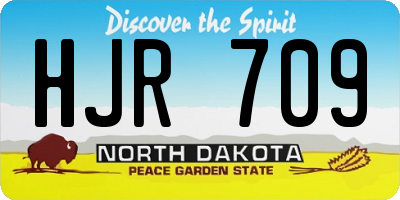 ND license plate HJR709